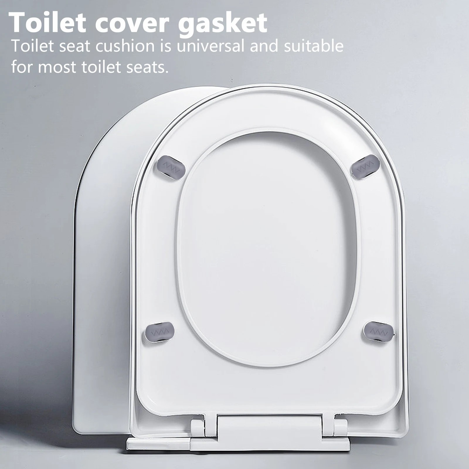 4pcs Self-adhesive Toilet Cover Shims Bidet Seat Cushioning Pads Toilet Lid Patch Gasket Household Bathroom Merchandises