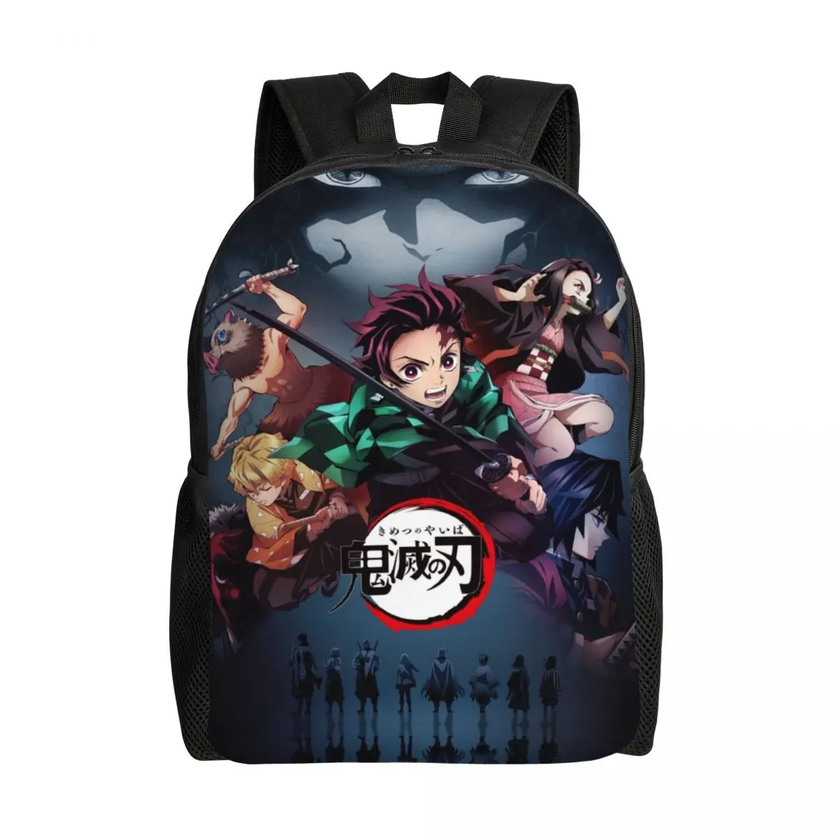 Custom Demon Slayer Kimetsu No Yaiba Backpacks Anime Manga College School Travel Bags Women Men Bookbag Fits 15 Inch Laptop