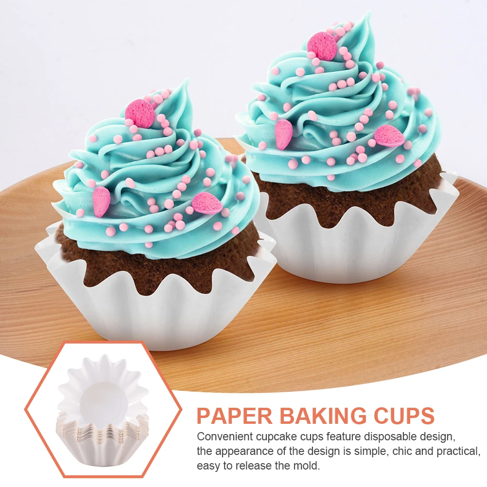 

100 Pcs Resistant Paper Cups for Baking Cupcakes Muffins Chocolate Treats Diy Cupcake Wrappers Kitchen Accessories