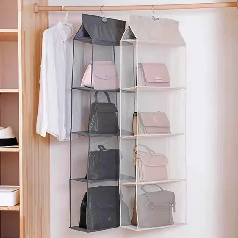 Behind the door bag storage hanging bag layered storage hanging bag visual multifunctional double-sided multi-layer storage bag