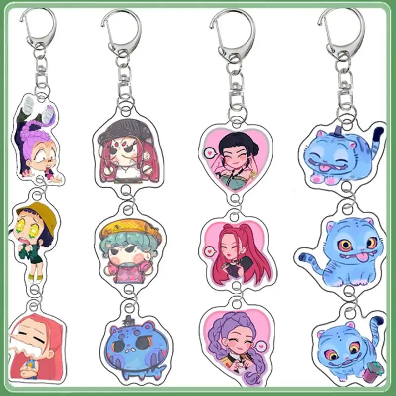 NOWY K-Pop Demon Hunters Preorder Huntr-x Brelok - Fan Art Samodzielnie Wykonany Akrylowy Charms Anime Klasyczne Gry Kolekcja Prezent