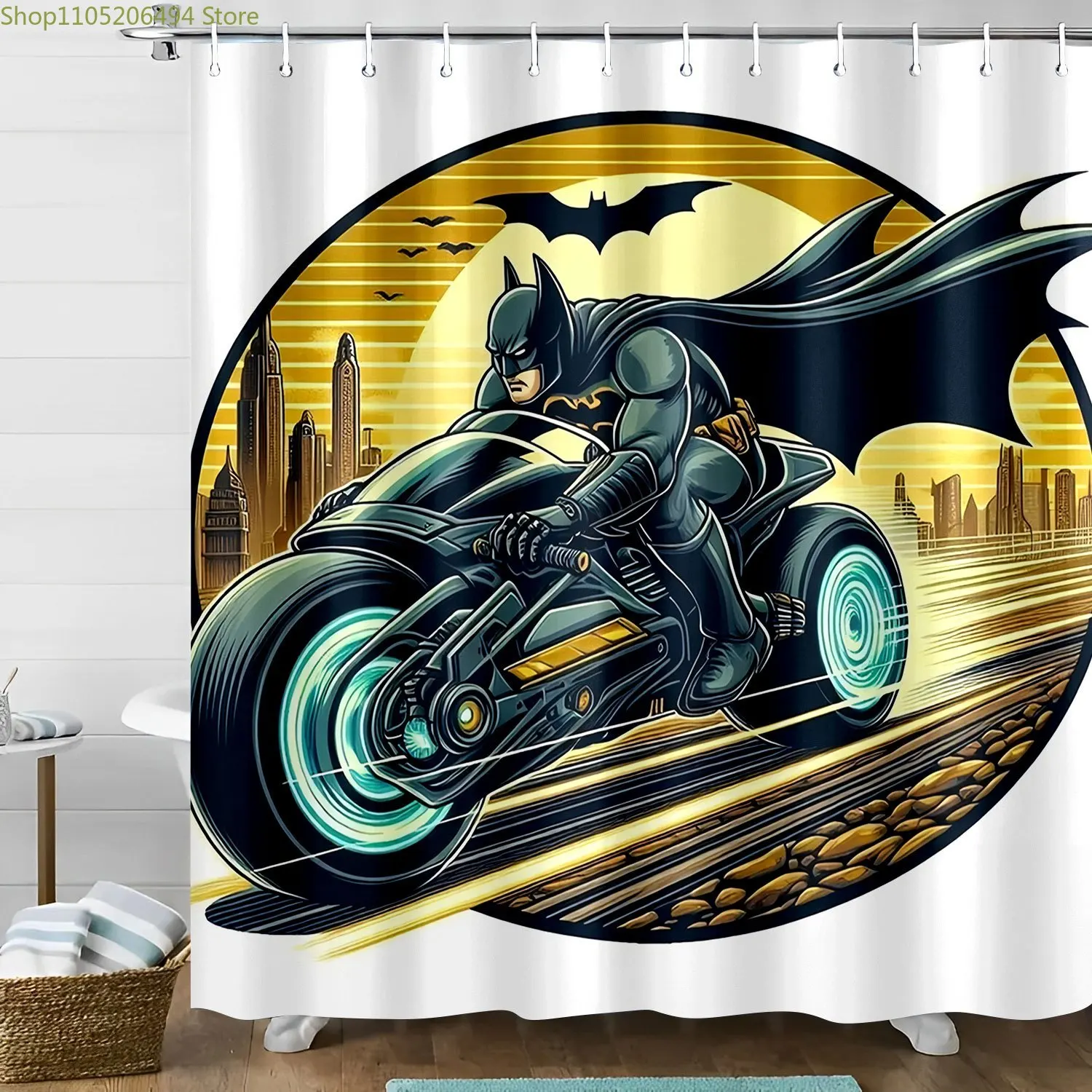 1Pc Wb Shower Curta…