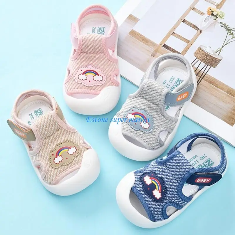 

090B Soft-Sole Baby First-Walker Shoes 1-3Y Kids Prewalker Shoes Summer Mesh Sandal
