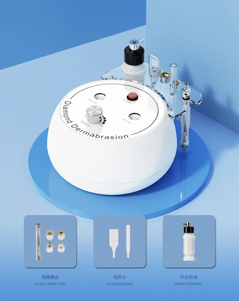 3 in 1 Facial Beauty Machine Diamond Exfoliating Pore Cleaner for Home