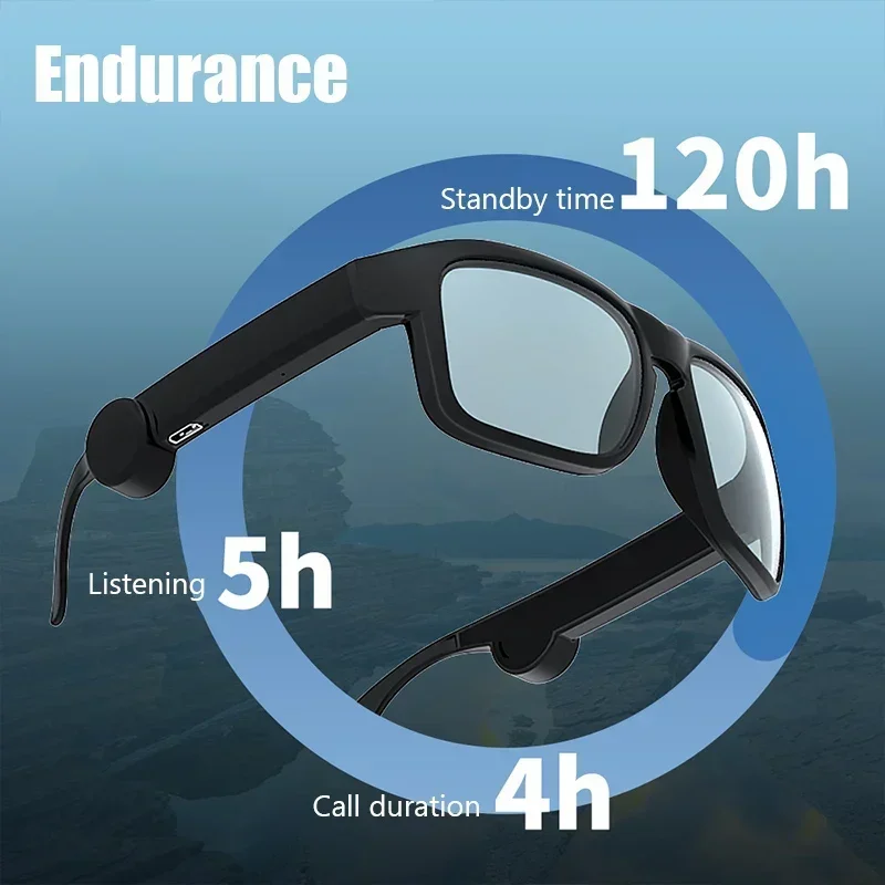 Smart Bluetooth Brille Headset drahtlose Kopfhörer im Autosport Reiten HD Audio Sun Lens Kopfhörer Musik Kopfhörer