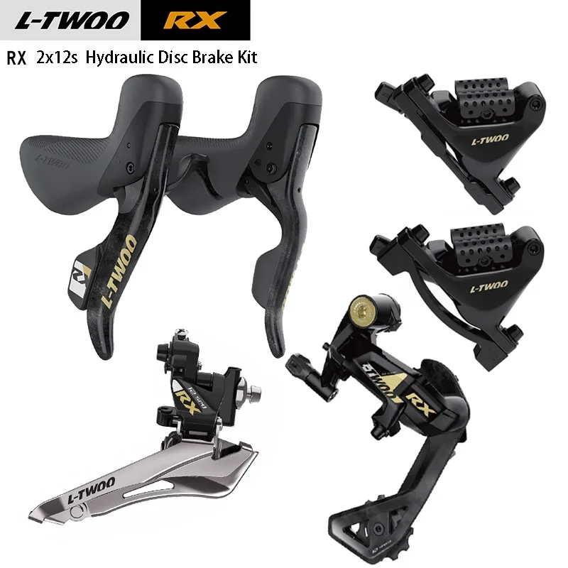 

L-TWOO RX 2x12 Speed Hydraulic Disc Brake Kit Bicycle Manual Transmission Kit Carbon Fiber Aluminum Alloy