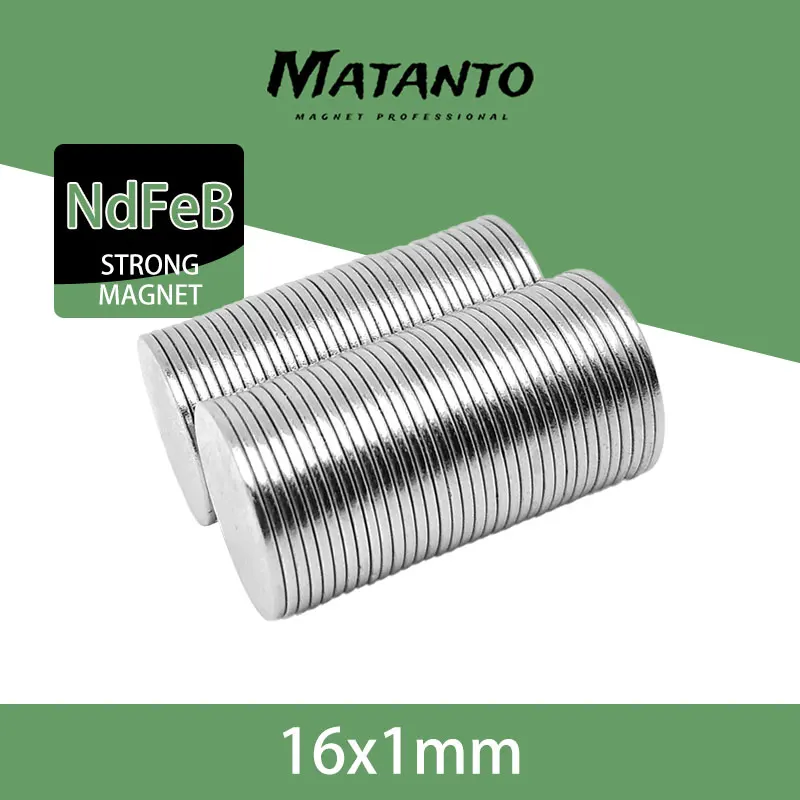 

10-200PCS 16x1mm Neodymium Magnet 16mm x 1mm N35 NdFeB Round Super Powerful Strong Permanent Magnetic Disc 16*1mm