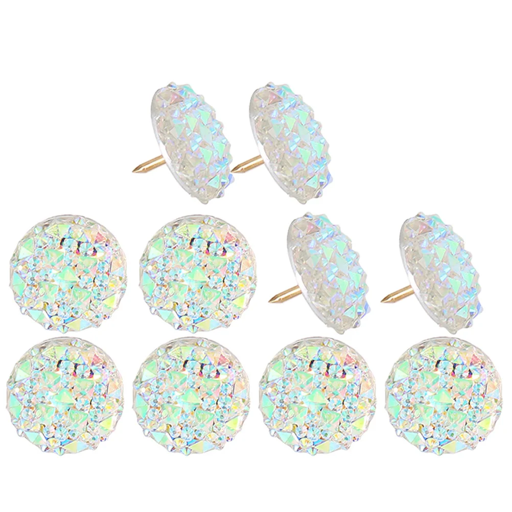 หมุดปักผ้าประดับเพชร 10 ชิ้น น้ำหนักเบา พกพาสะดวก ใช้ได้ทุกวัน อุปกรณ์สำนักงาน อุปกรณ์ตกแต่งโต๊ะทำงาน