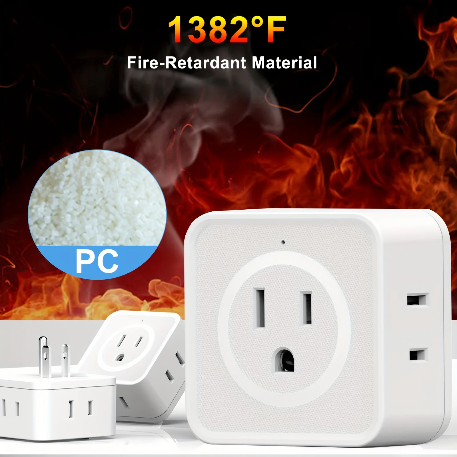 5 Way Multi Plug Outlet Extender, Wall Outlet Expander, Small Electrical Outlet Splitter for Travel, Home, Office, Dorm