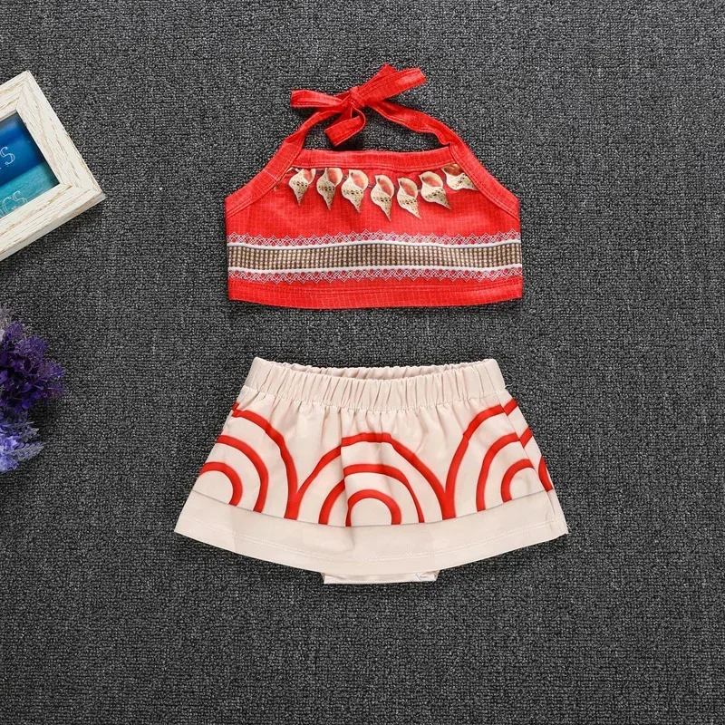 Vestido de 1er cumpleaños de Disney para niñas, ropa de Moana, fantasía para bebés, Kit de fiesta para niños, disfraz de Carnaval de Vaiana, disfraz para bebés