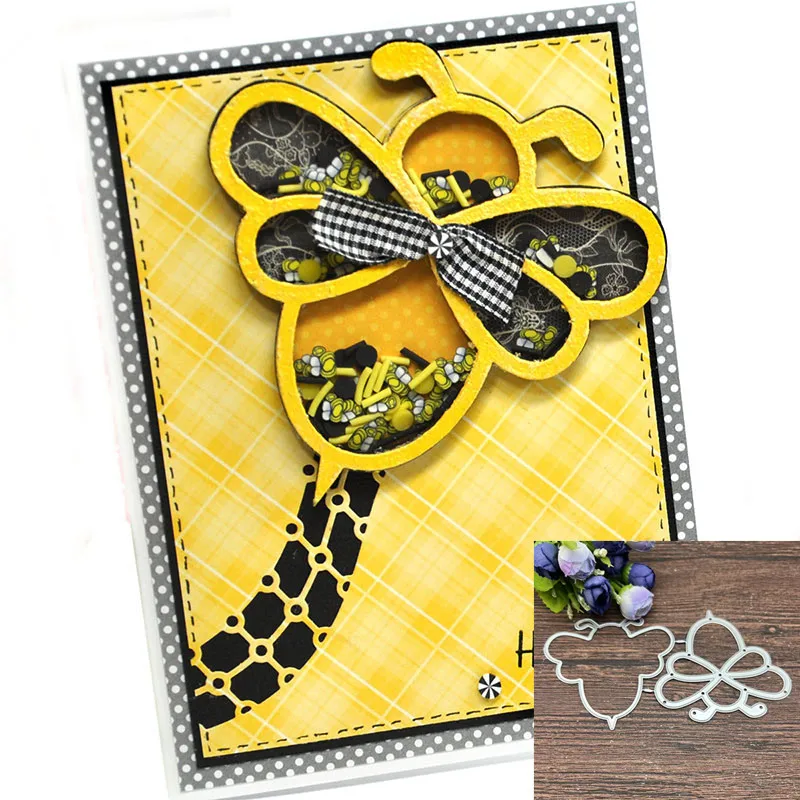 New Bee Shaker Metal Cutting Dies for DIY Scrapbooking Album Paper Cards Decorative Crafts Embossing Die Cuts