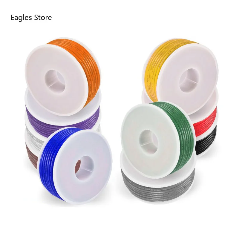 

5 Colors 5rolls Mix Kit Heat Resistant Flexible Silicone Wire 30/28/26/24/22/20/18/16AWG Standard Electrical Tinned Copper Cable