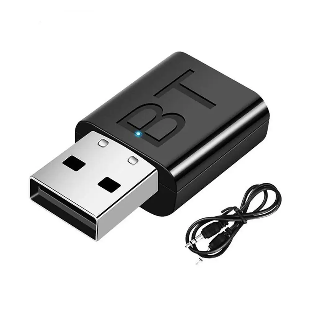 USB 2,0 Compatible con Bluetooth V5.0 para PC Dongle Adaptador ratón inalámbrico Keyborad receptor de Audio de música transmisor USB E8E4