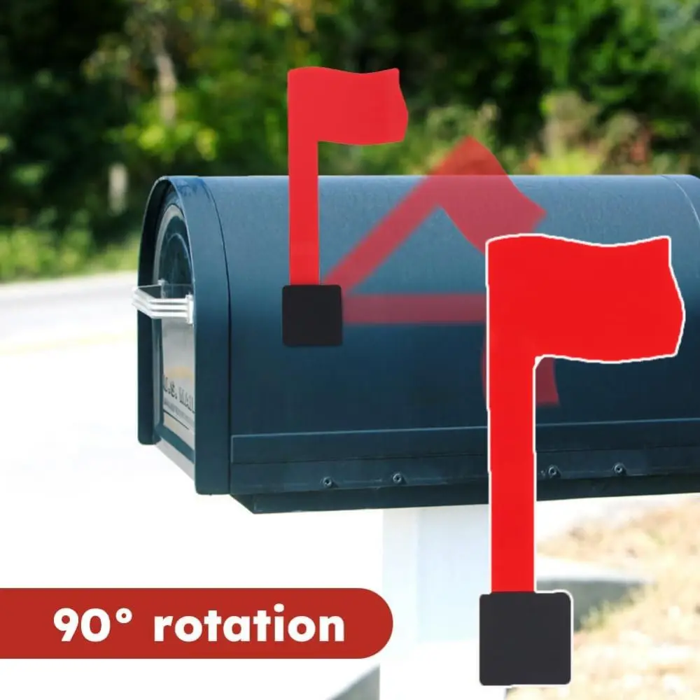 90 Degree Rotation Mailbox Flag Durable Self Adhesive Mailboxes Accessories Sun-proof Waterproof Mailbox Door Replacement Flag