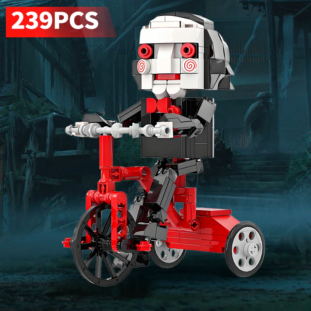 MOC – figurine de film d'horreur BrickHeadz Ghosterbuster, jouets de scie, modèle de Construction pour enfants et adultes, cadeau d'halloween