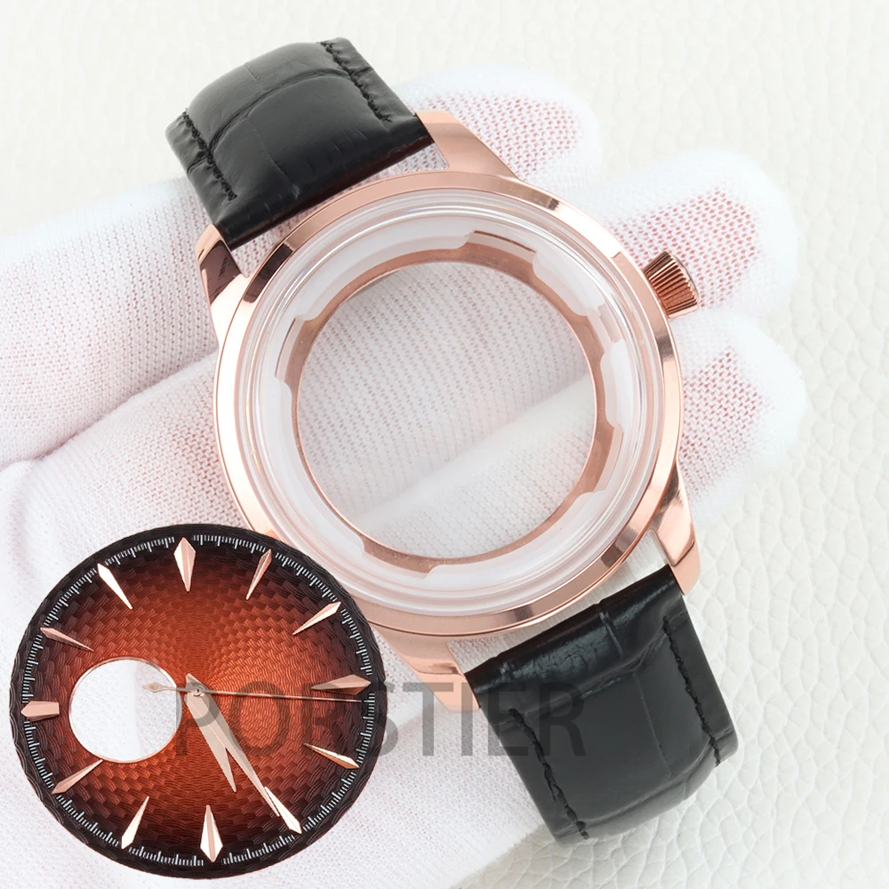 

nh38 35mm Watch Dial Face Hands 40mm Case for Cocktail Nh38 Movement Weave Dial Hollowed Out Dial Watch Replacement Accessories