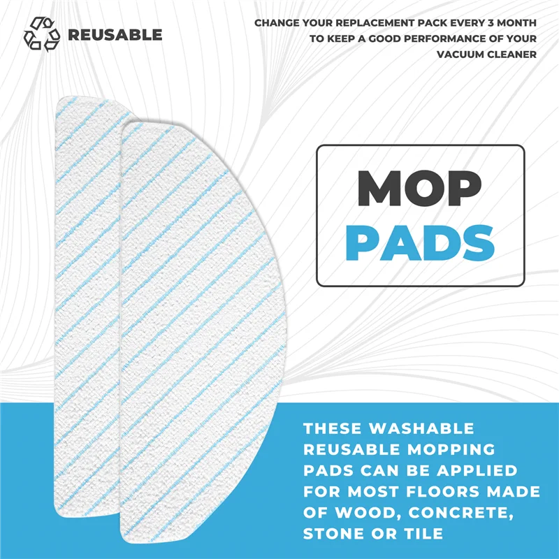 

A35R 100 шт. одноразовые подушечки для швабры, сменные подушечки для швабры для Ecovacs T9 T9 + T8 T8 + T8 AIVI N8 N8 Pro N8 Pro + робот-пылесос
