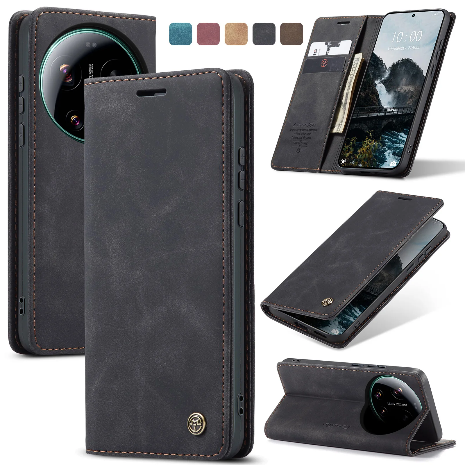 

Mi 17, 17 Ultra ,CaseMe-013 Flip Wallet PU Leather Case Stand Cover For Xiaomi 17/17 Ultra , Phone Protective Skins Shell New