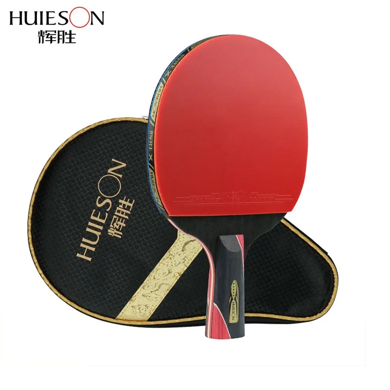 (1pcs) Huieson 5 Star Table Tennis Racket 7 Layers Pimples In Training Pingpong Paddle