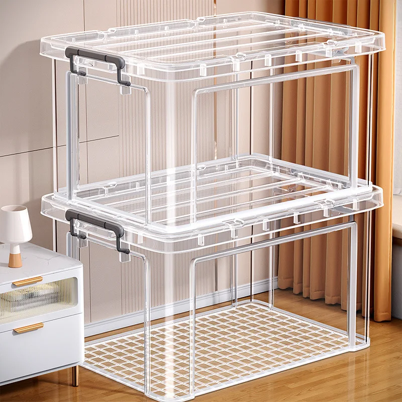 Thickened Plastic Transparent Storage Box for Clothes And Toys Home Use Large Size Organizer Box Toy Storage Container