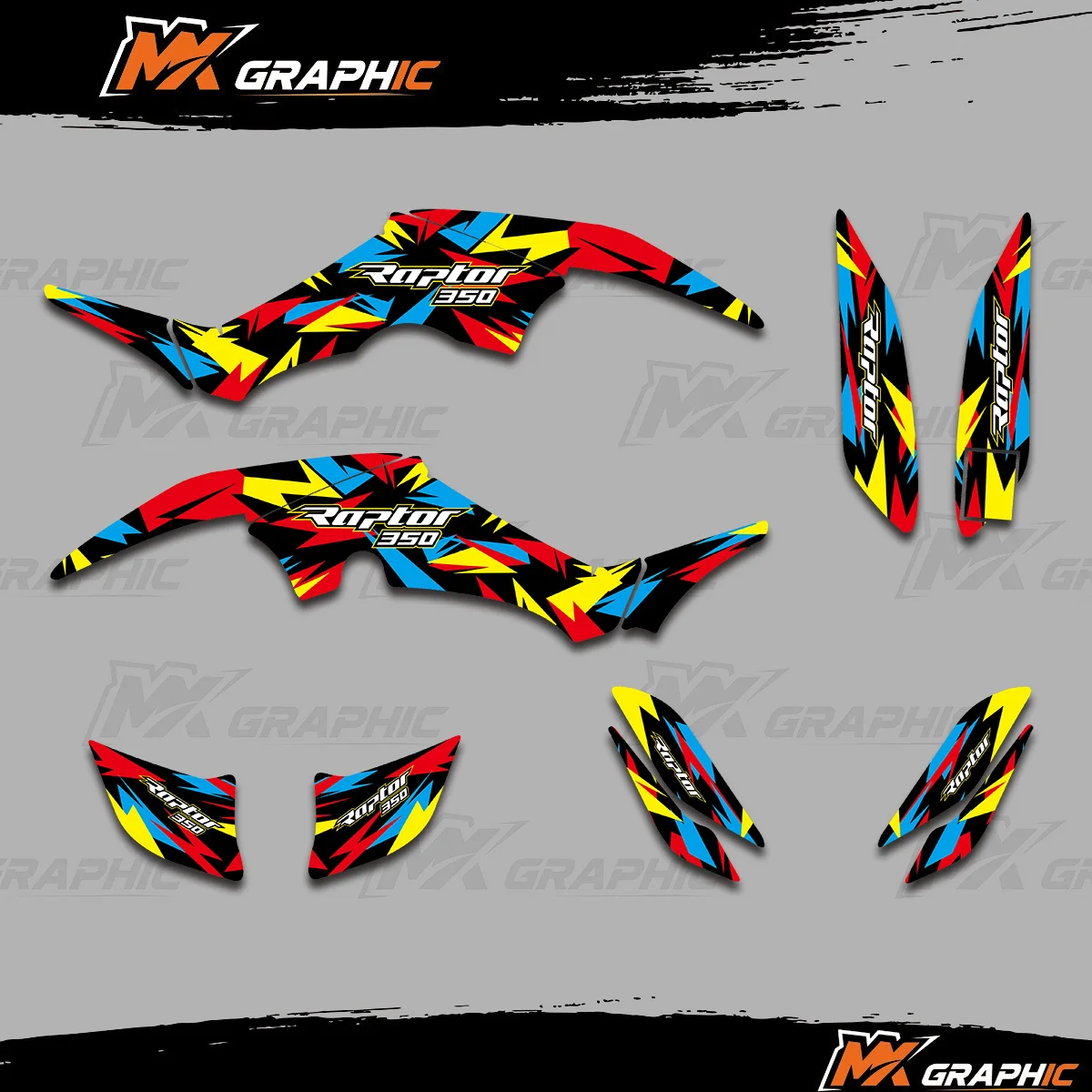 

For Yamaha RAPTOR 350 YFM350 ATV Graphics Decals Stickers Racing Cross