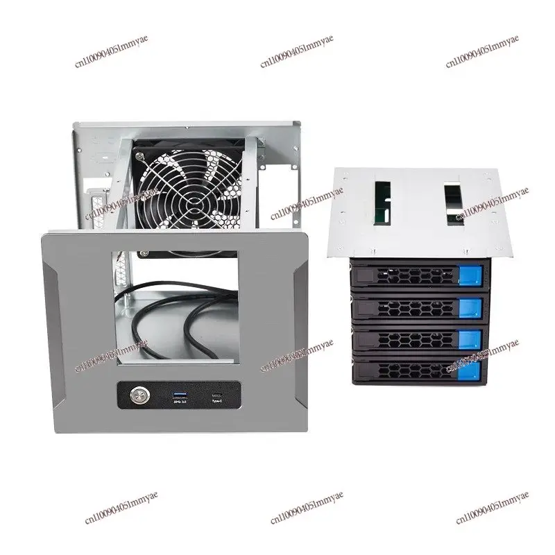 4-Disk chassis Multi-disk hot-swappable backplane NAS chassis ITX main board