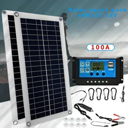 40W Panel słoneczny 12V/18V Solar Cell 10A-100A Controller Solar Plate Kit For Phone RV Car Caravan Home Camping Outdoor Battery