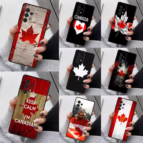 Canada Canadian Flag Phone Case For Samsung Galaxy S23 S21 S20 FE S24 S22 Ultra Note20 S10 S9 S8 Plus A40 A52 A12 A13 A53