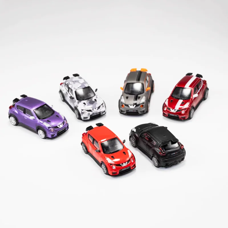 다이캐스트 1:64 스케일 합금 주크-R 고성능 버전 자동차 모델 완제품 시뮬레이션 장난감 컬렉션 정적 디스플레이