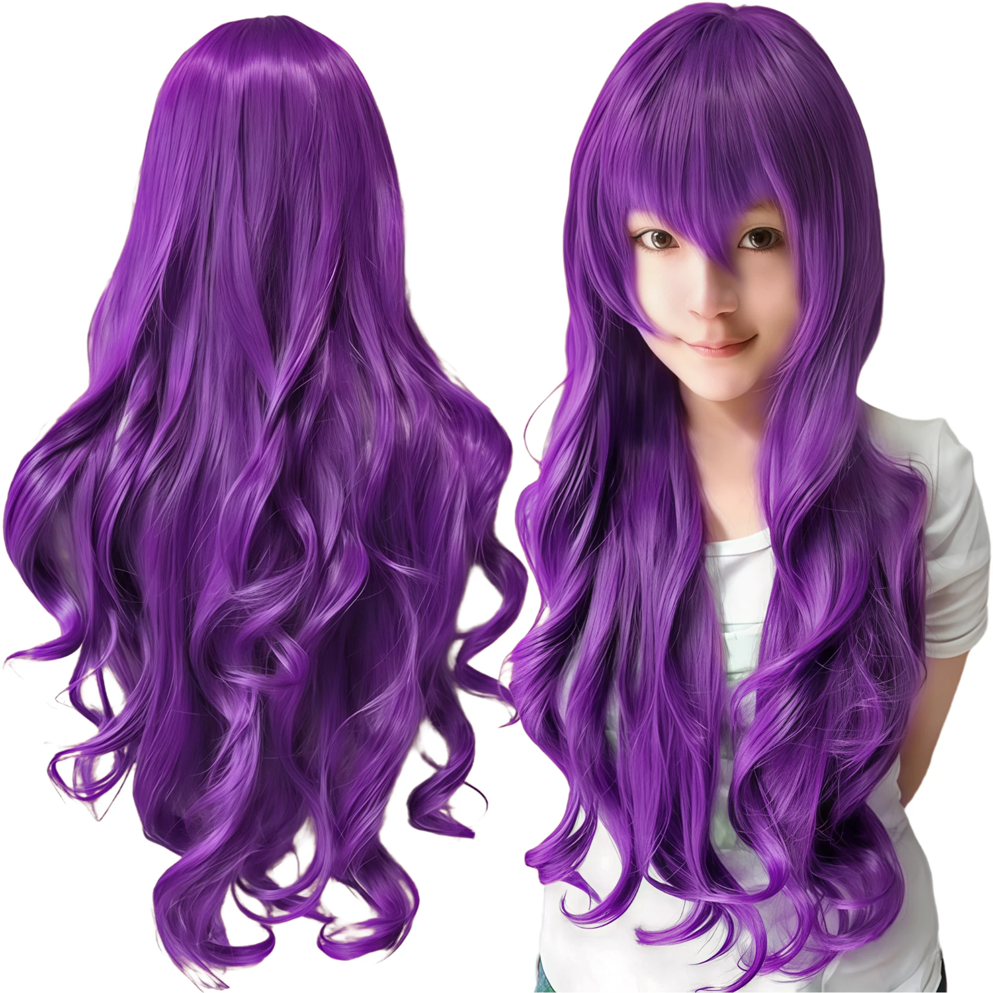 Synthetic Hair Long Brown Cosplay Wig Lolita Hair Curly Anime Wigs Hairpiece Chizuru Mizuhara Halloween Costume Wig for Women