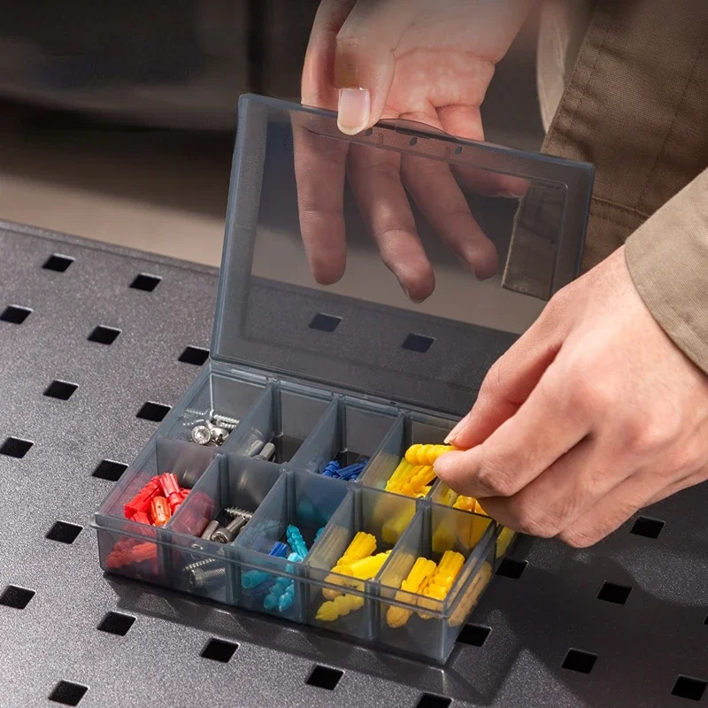 9-24 сетки-органайзер для хранения, регулируемый контейнер, пластиковый ящик для хранения, многофункциональный контейнер для деталей инструментов