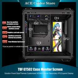 TUF GAMING GT502 Monitor Screen Panel Solution Size/Themes Customized AIDA64 Gamer Secondary IPS Full Expand Dsiplay