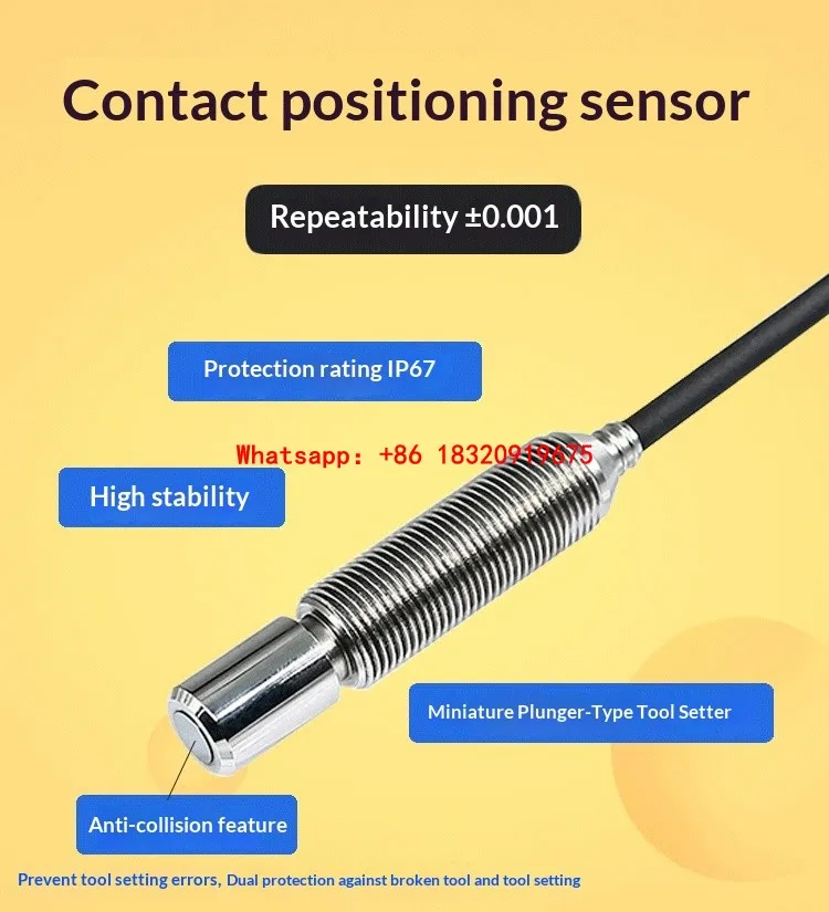 Cyclmotion CSM12PC anti-collision tool setting sensor for CNC punch presses replaces METROL sensor.