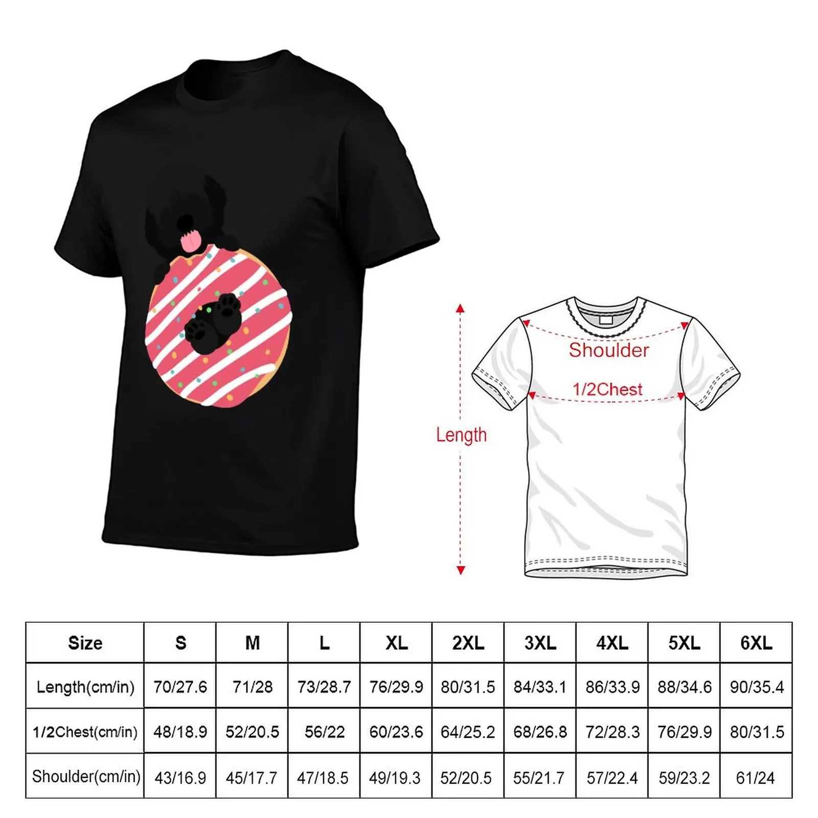Love Black Cockapoo Cavapoo Cavoodle Dog and Donut T-Shirt Dry Fit Athletic Short Sleeve Shirt