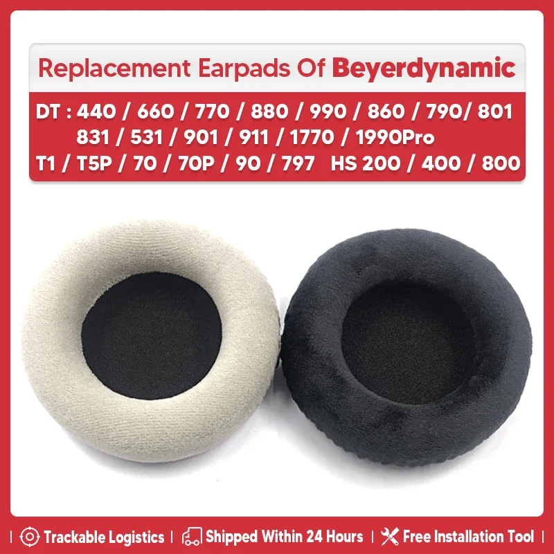 Replacement Earpads Velvet Repair Parts For Beyerdynamic T1 DT440 660 880 990 860 790 801 831 531 901 911 T5P 70 HS200 400 800