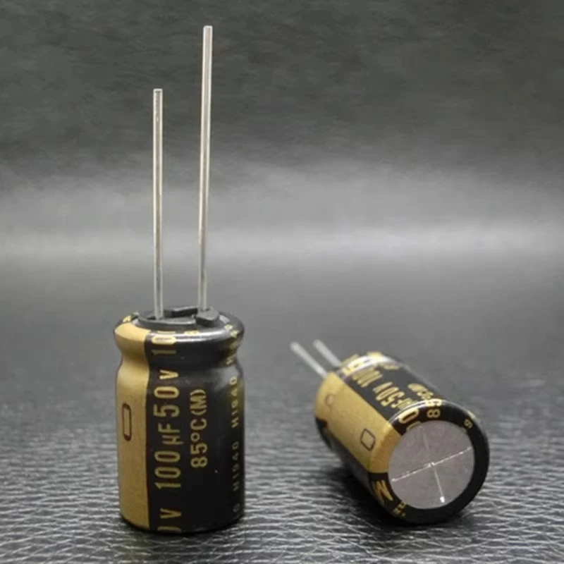 (2 uds) 50v100uf nichicon MUSE KZ fiebre audio condensador electrolítico de aluminio 100uF50v condensador fijo de orificio pasante
