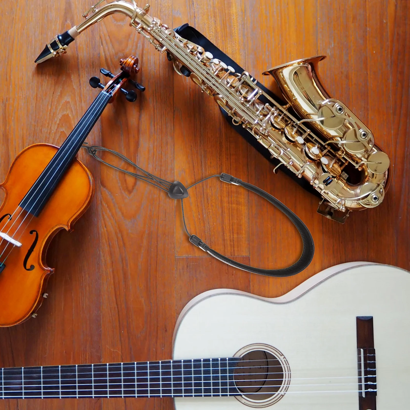 Универсальный шейный ремень для саксофона, 1 шт., сверхпрочный мягкий плечевой ремень с усиленной строчкой для комфорта длинных игр