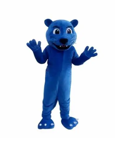 Traje de mascote pantera azul para adultos, cosplay, vestido extravagante, mascote, personagem, carnaval, natal, celebração, novo