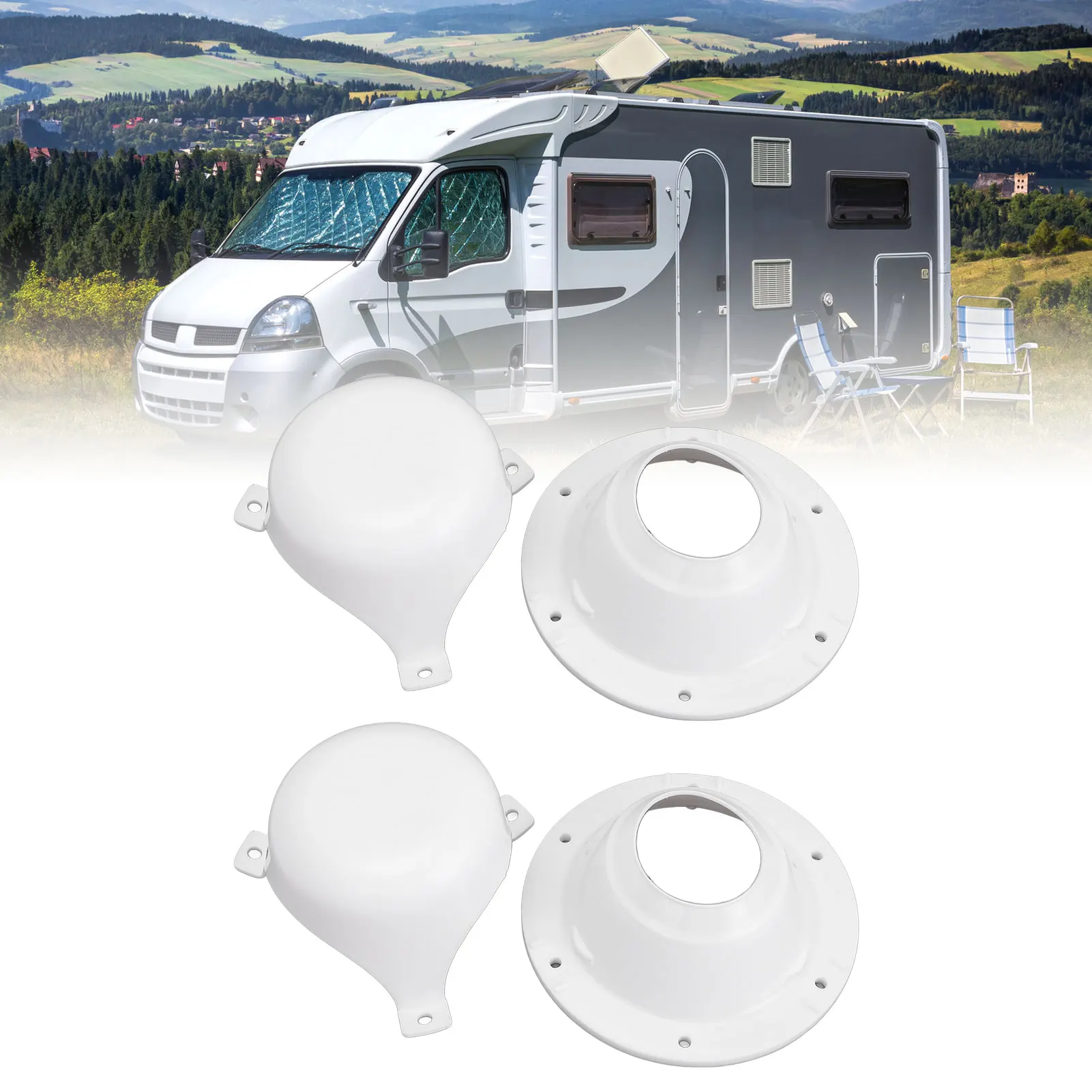 

2 Set RV Plumbing Vent Caps Replacement Plastic Cover Kit for Trailer Motorhome Roof Sewer RV Plumbing Vent Caps Replacement