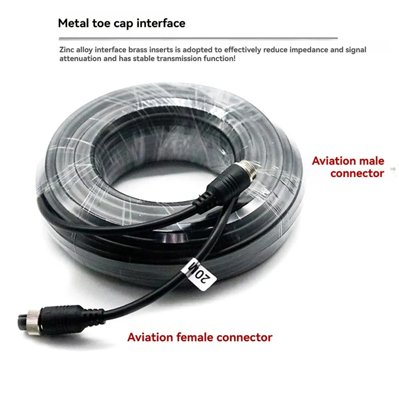 M12 4Pin 航空ケーブルカメラ延長ワイヤー CCTV カメラシステムモバイル車監視 DVR 10 メートル