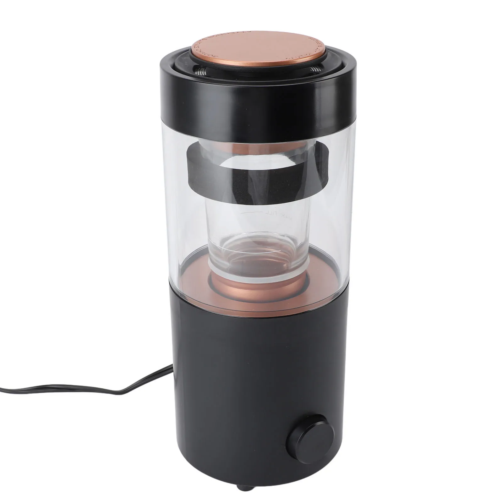 آلة تحميص حبوب القهوة الأوتوماتيكية مع مؤقت ، الفولاذ المقاوم للصدأ ، الزجاج الشفاف ، المنزل ، من جميع أنواع القهوة