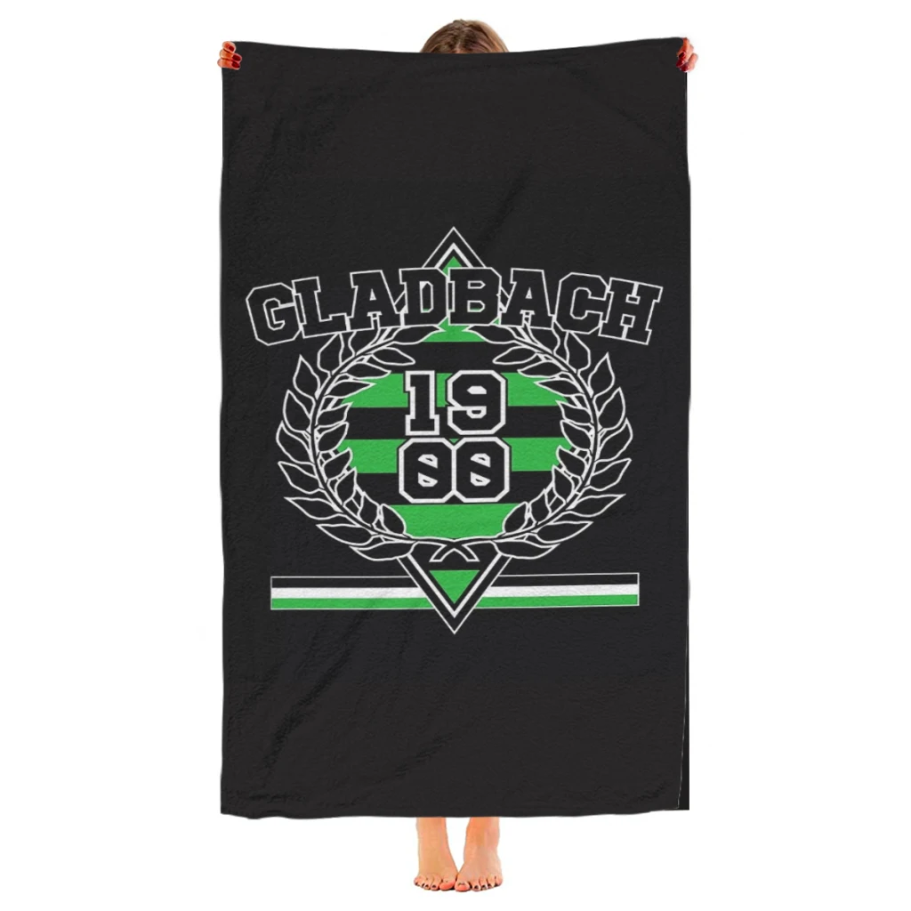 Microfiber Beach Towel Gladbach 1900 Gladbacher  Print Quick Dry Sandless Beach Blanket Soft Comfortable for Camping Pool Towel