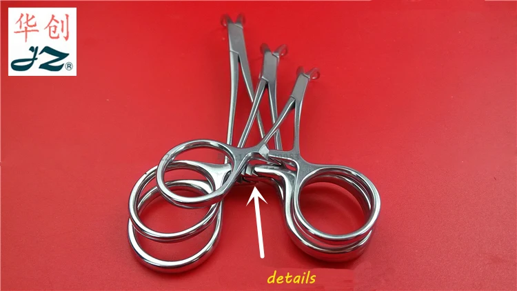 Medical stainless steel towel forceps with self-locking handle, surgical and VET instruments, Golden Bell