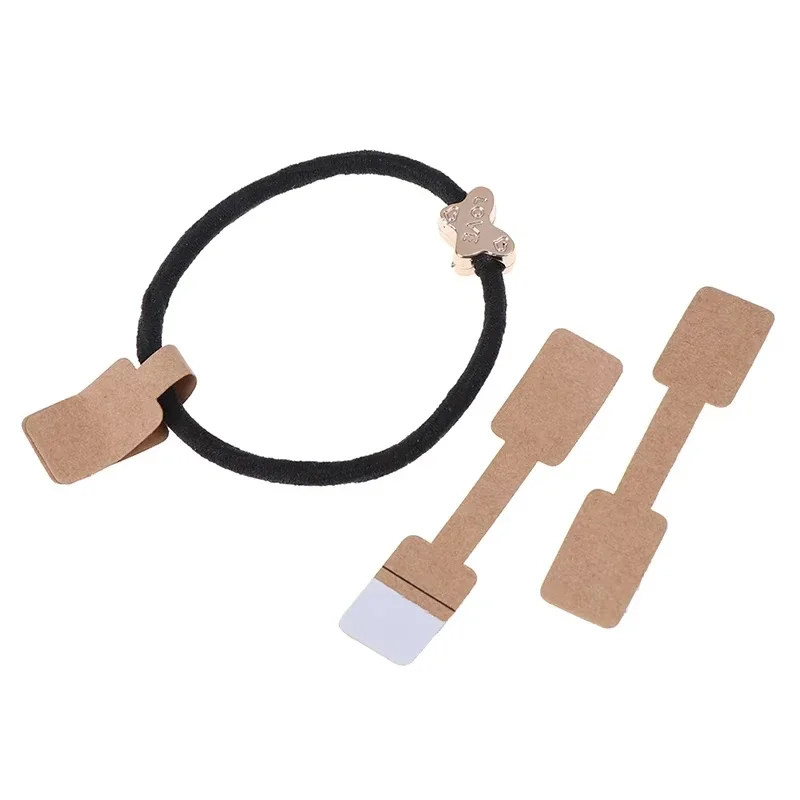 100Pcs Quadrate Blank Price Tags Necklace Ring Labels Paper Stickers Paper Jewelry Display Card Labels Hangtag
