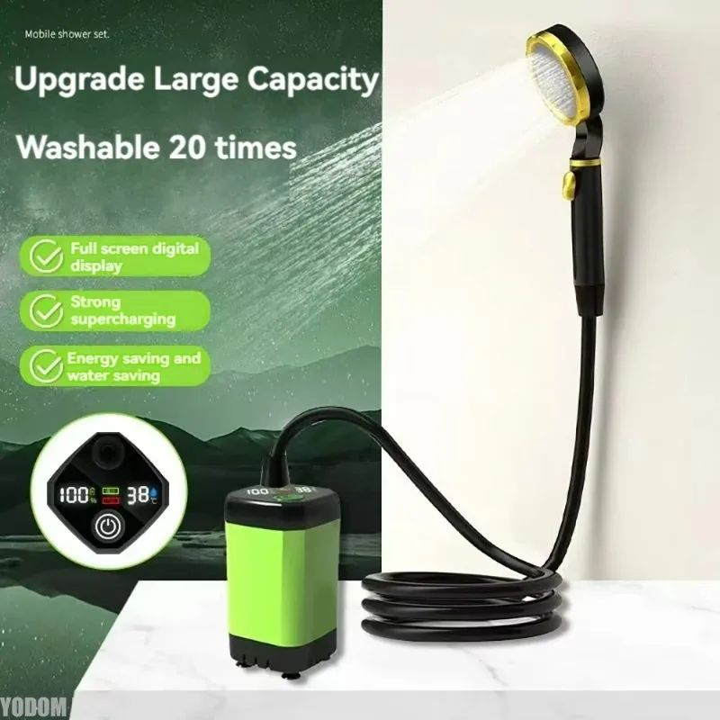 Handheld Shower Head, Outdoor Rechargeable Wireless Electric Water Pump, Portable Travel Dormitory Camping Bath Sprout Part