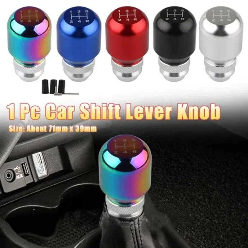 1 Pc Aluminum Alloy Car Shift Lever Knob Manual Transmission 5 Gear Shift Knob