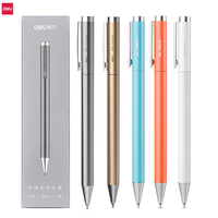 Deli Metal Sign Pens Mijia Gel Pen PREMEC Smooth Switzerland Refill 0.5mm Japan Black Blue Ink Signing Pen Gift