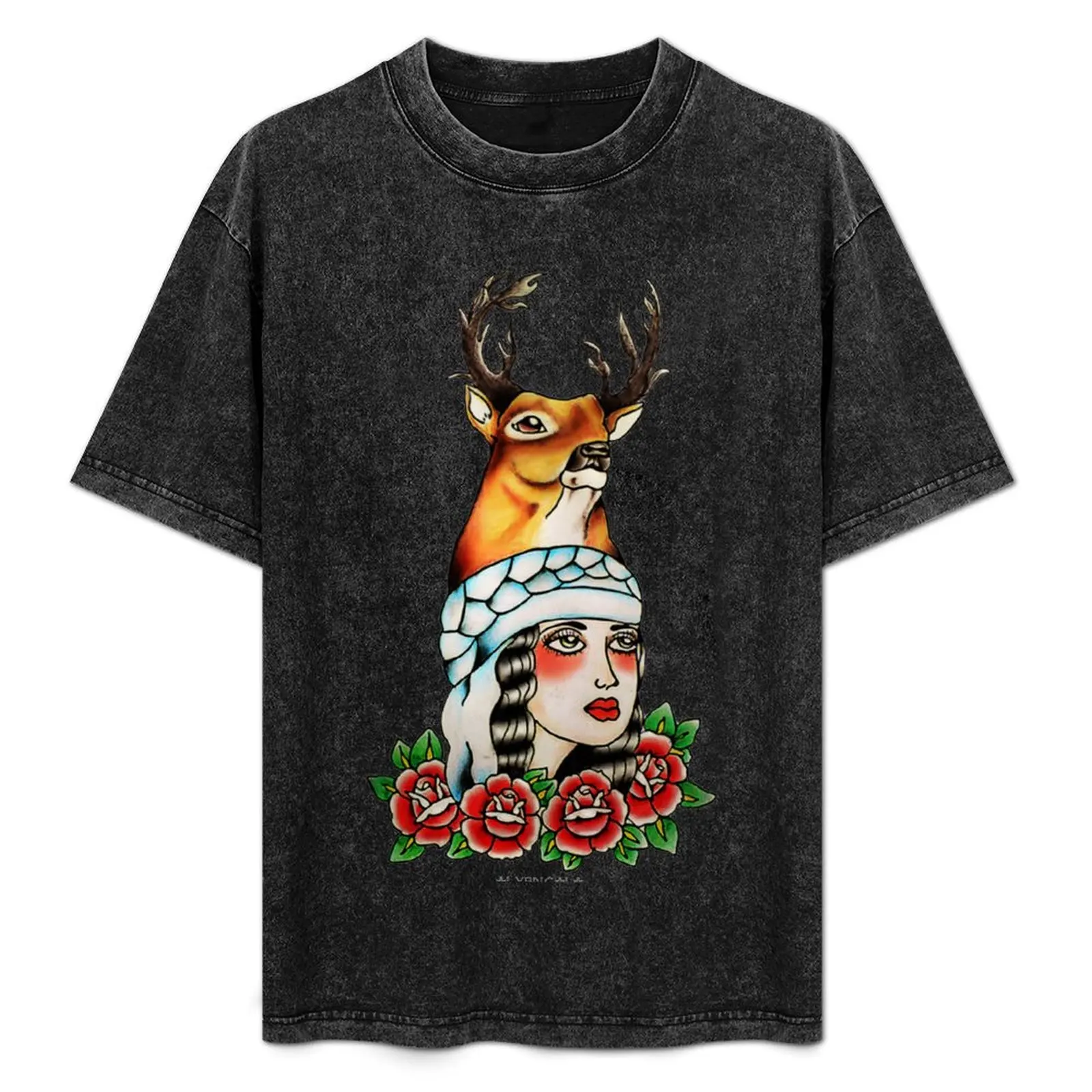 

Yaqui Lady Head T-Shirt Large Size Soft Cotton T-Shirt