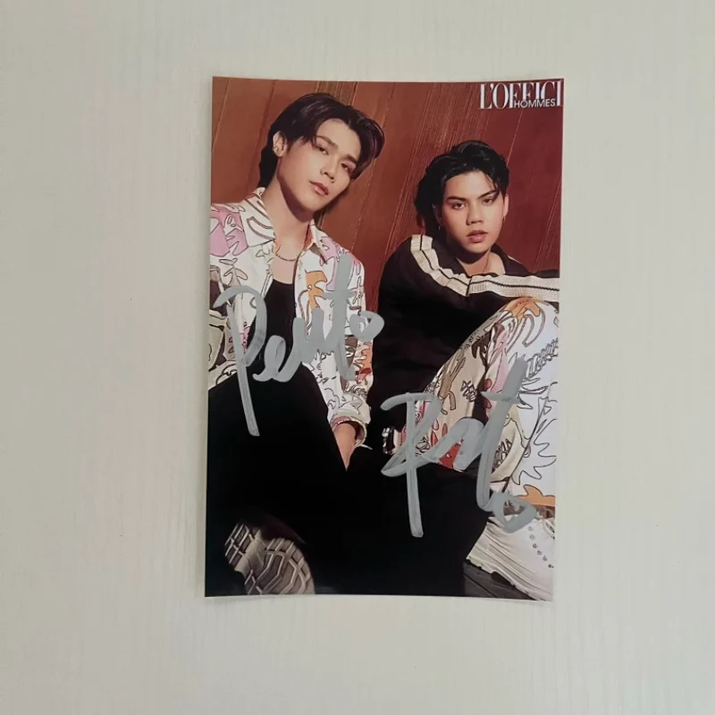 Fortpeat Peat Wasu Fortfts Poster Autographed Photos Thai TV Love Sea The Series Drama Stills Handwritten Signature Picture