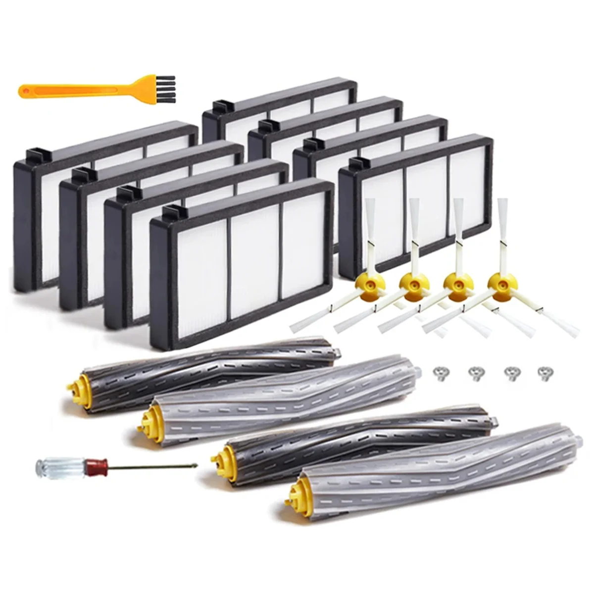 Роликовая боковая щетка HEPA-фильтра для iRobot Roomba 800 860 870 880 890 900 960 980, запчасти для робота-пылесоса, аксессуары — A19G